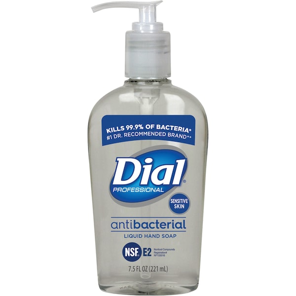 Dial 7.5 fl oz (221.8 mL) Sensitive Skin Antibacterial Liquid Hand Soap 12 PK DIA82834 - main